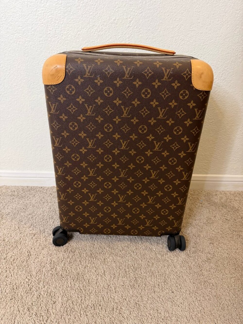 Louis Vuitton Horizon 55 Monogram Carry-On Rolling Suitcase Luggage TSA Lock